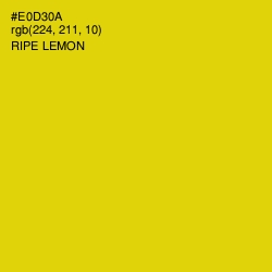 #E0D30A - Ripe Lemon Color Image